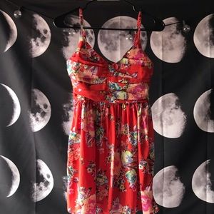 Roxy Red Floral Dress